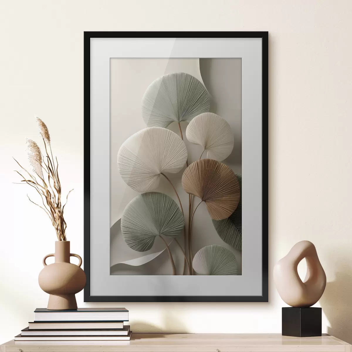 Poster Bouquet de feuilles plissées f48224