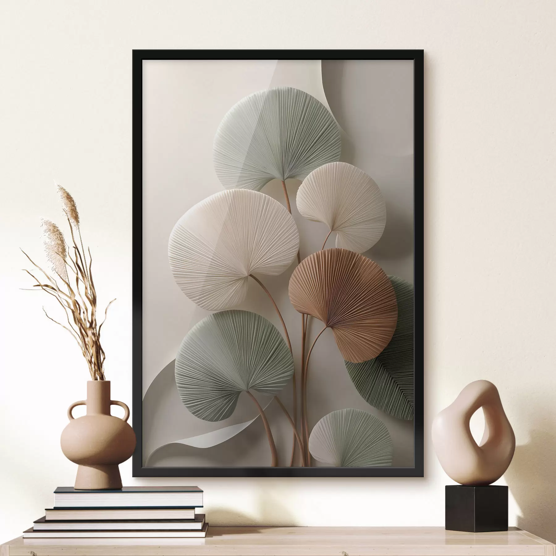 Papier peint Composition abstraite avec des feuilles f48224