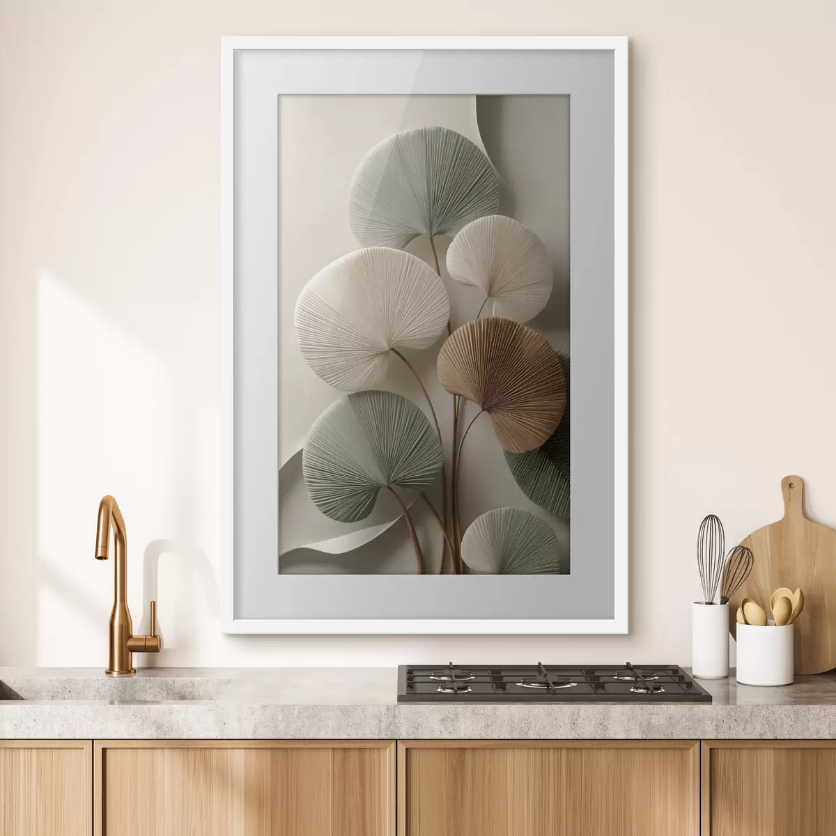 Poster Bouquet de feuilles plissées f48224