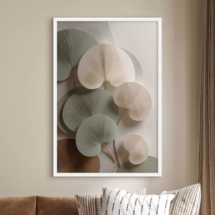 Papier peint Composition abstraite avec des feuilles f48225