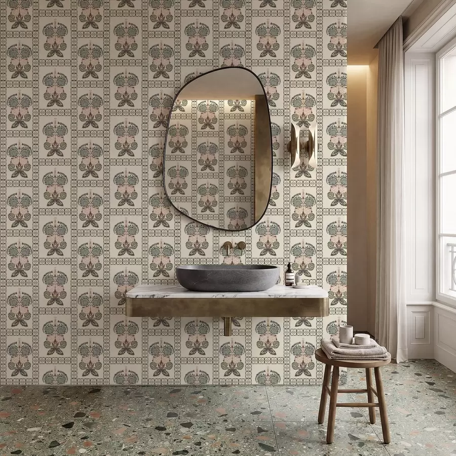 Papier peint Motif décoratif avec papillons et fleurs a01125