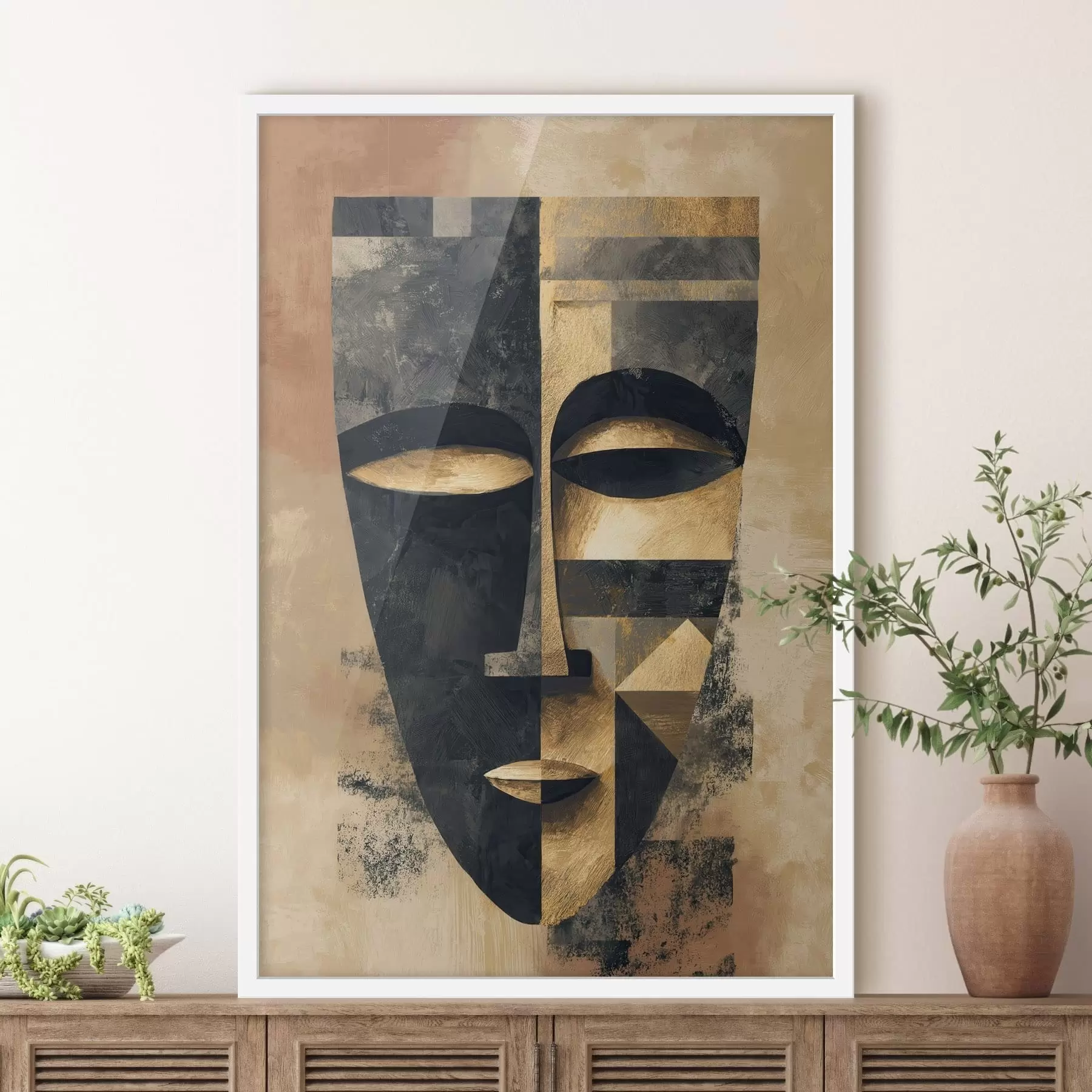Papier peint Visage abstrait f48248