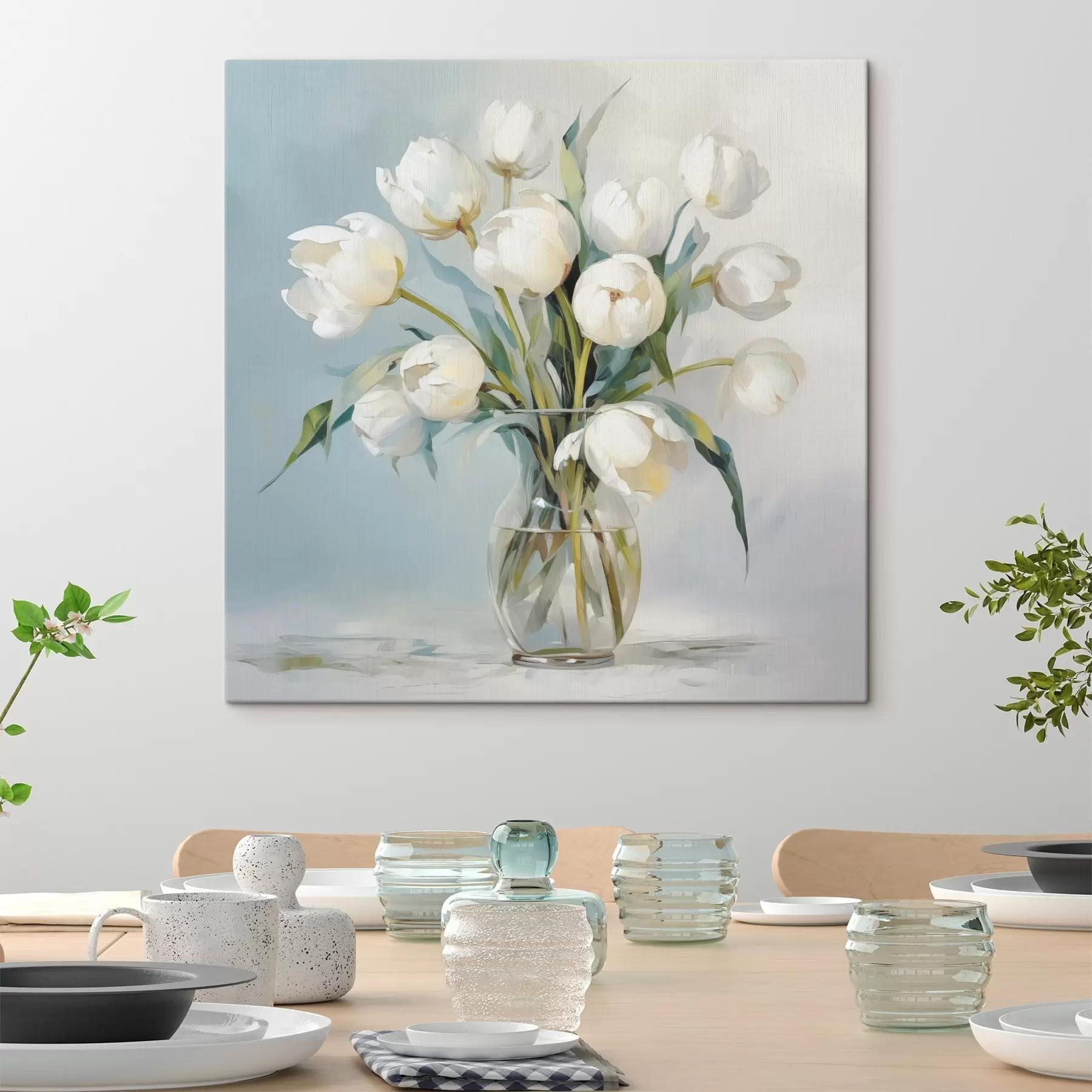 Tableau Imitation peinture de tulipes dans un vase s48266