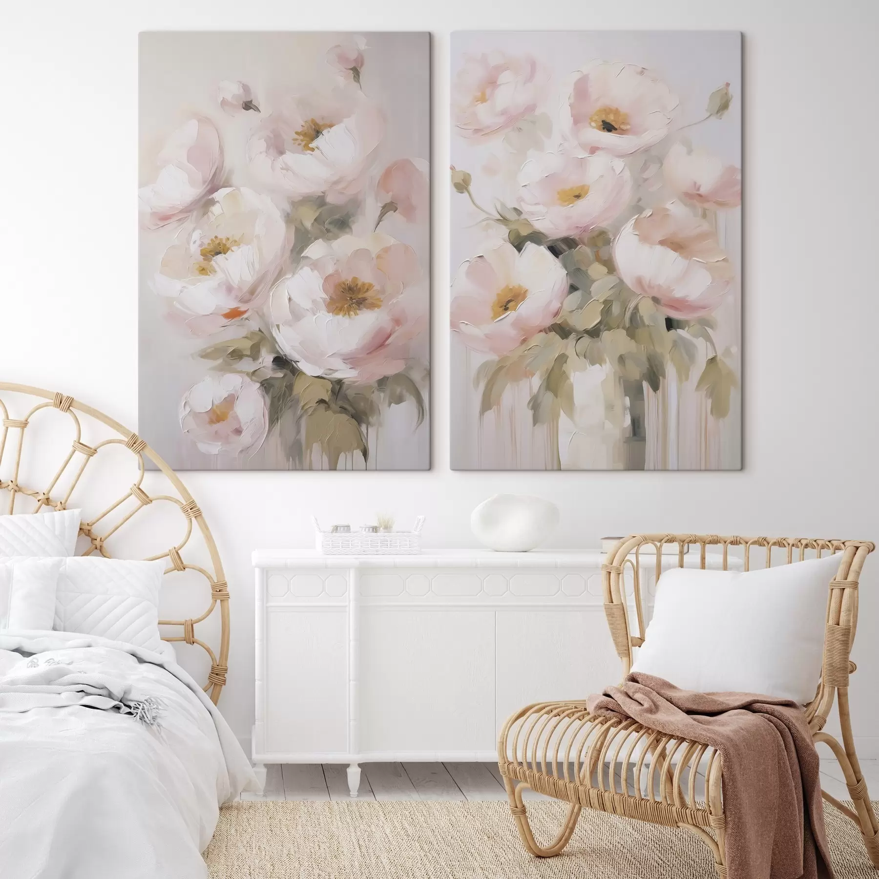 Tableau Fleurs abstraites imitation de peinture m30166