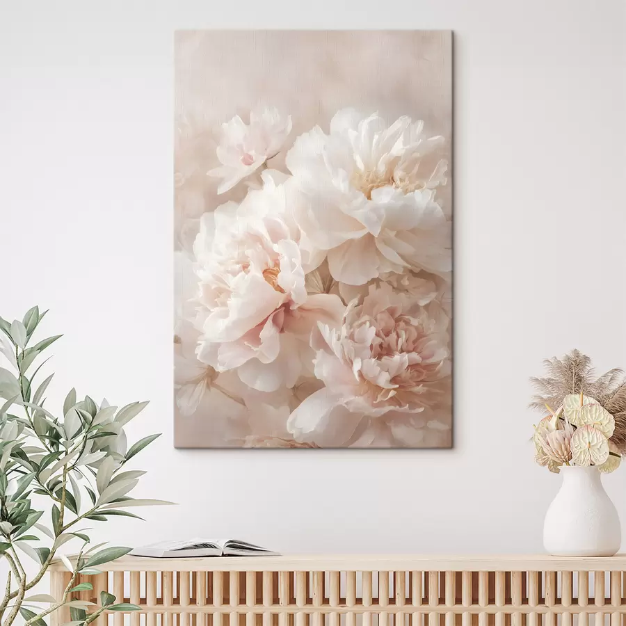 Tableau pivoines roses luxuriantes s47953