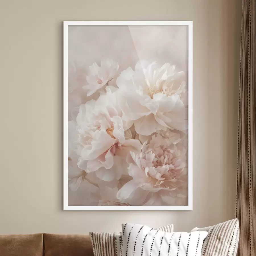 Papier peint pivoines roses luxuriantes f47953