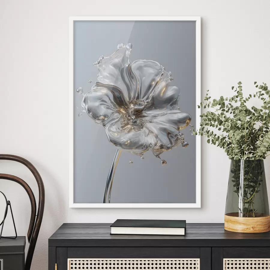 Papier peint fleur dans un style à texture liquide f47955