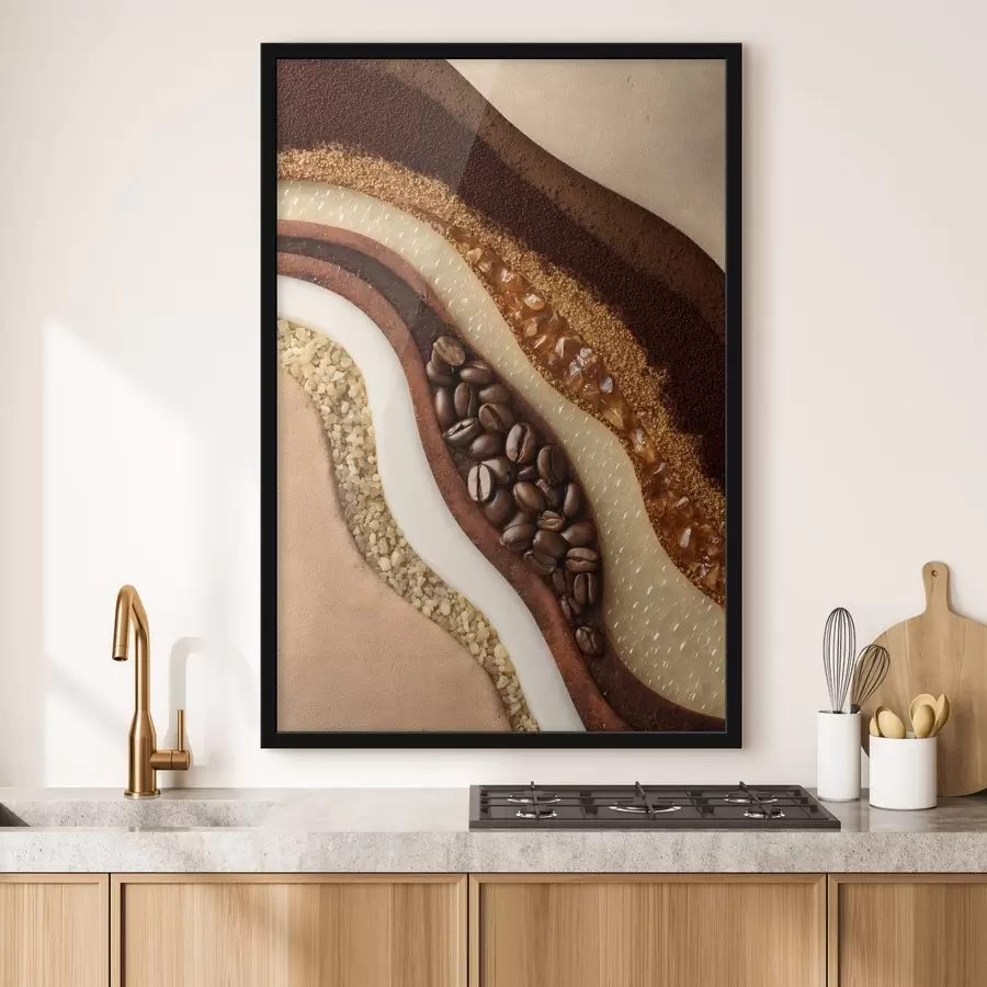 Papier peint couches de café f47960