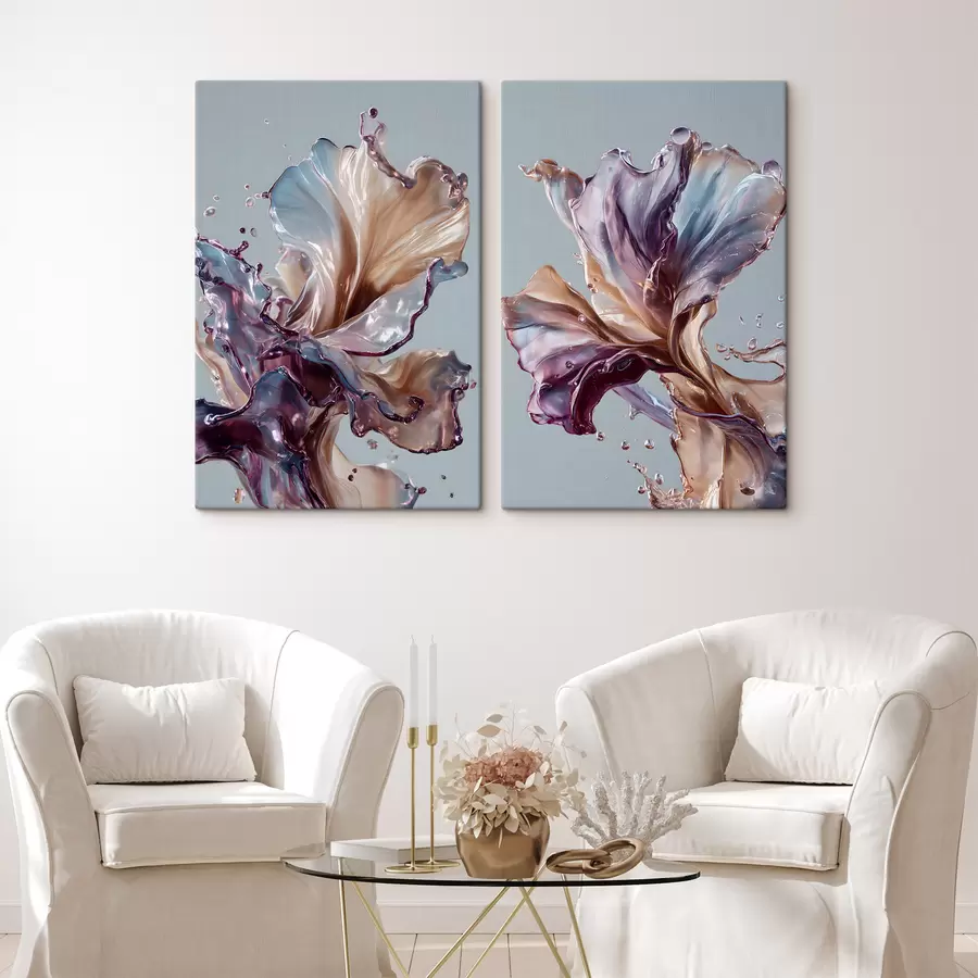 Tableau éclats abstraits m30173