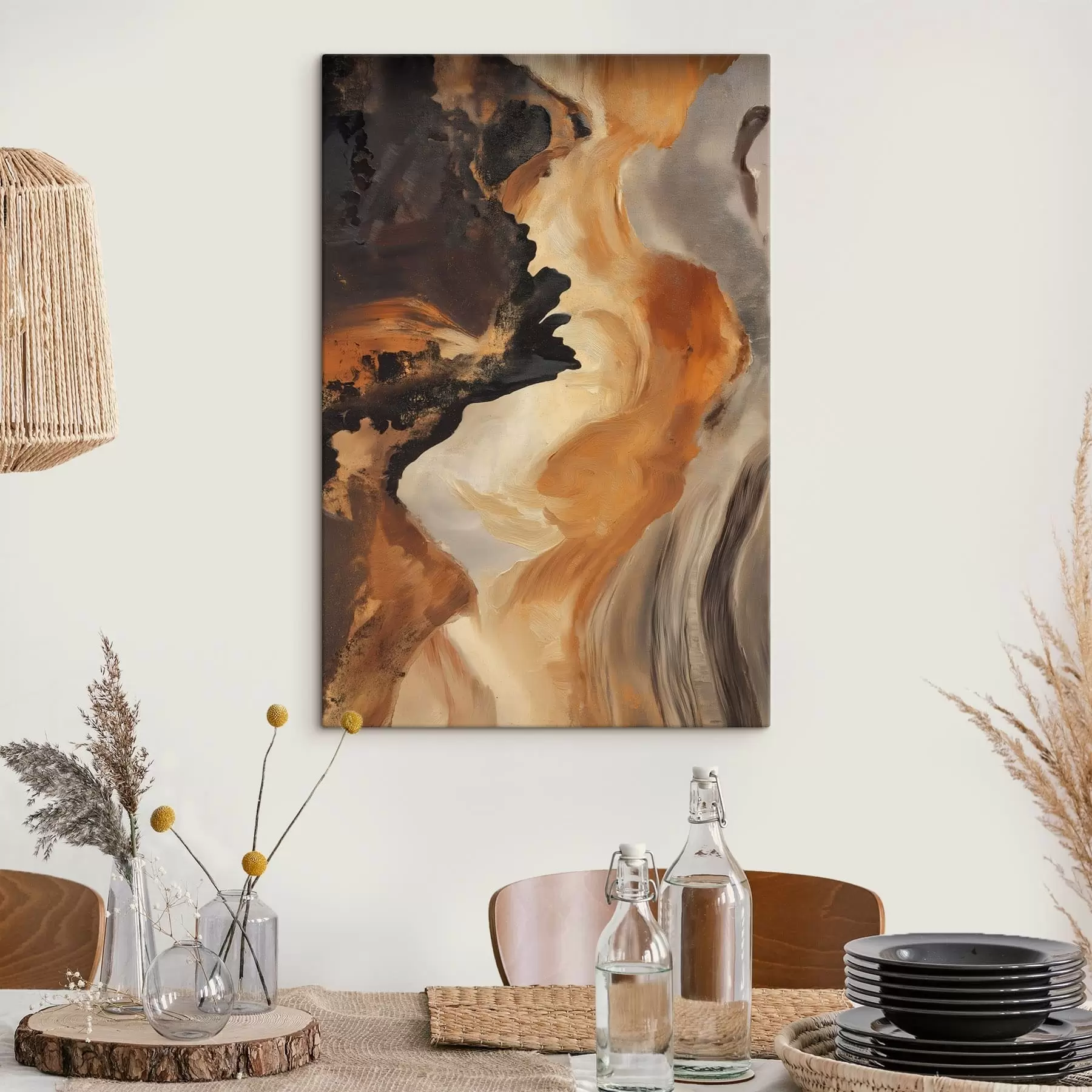 Tableau Coups de pinceau abstraits s48302