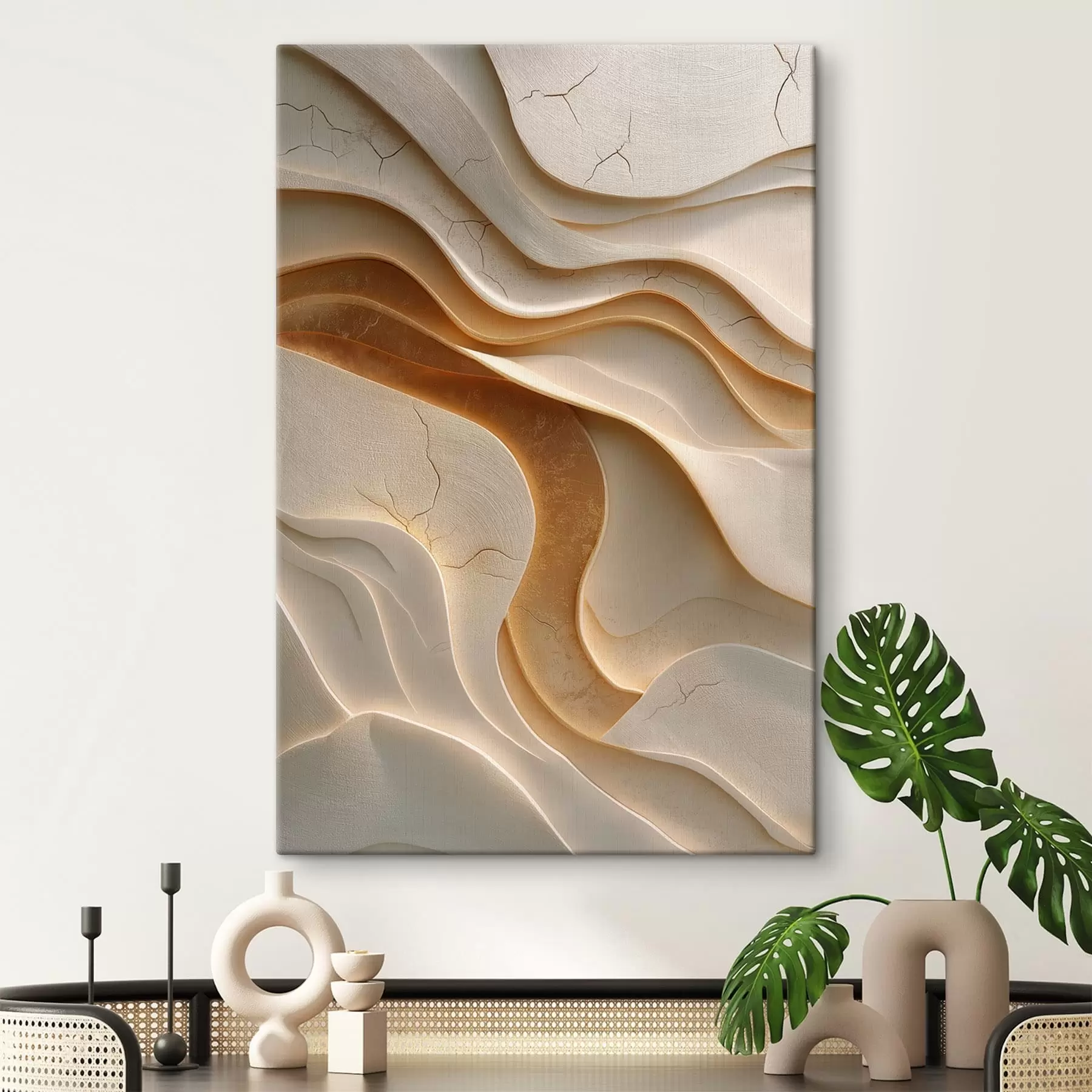 Tableau Vagues abstraites s48314