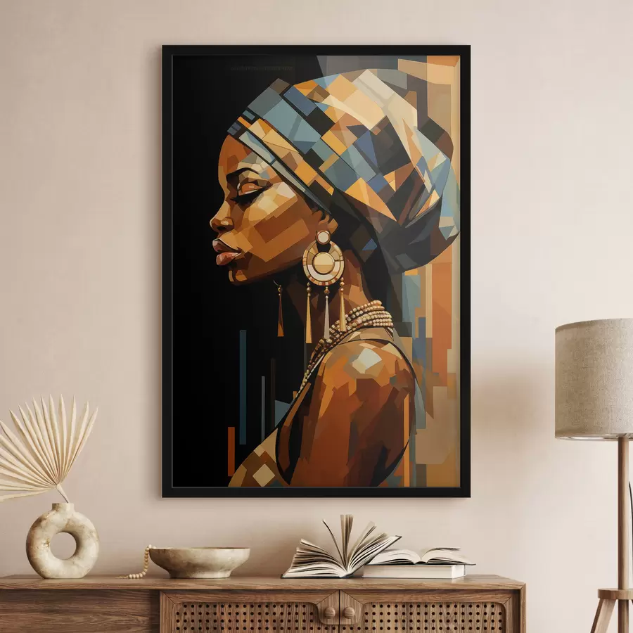 Papier peint Portrait abstrait d'une femme f48299