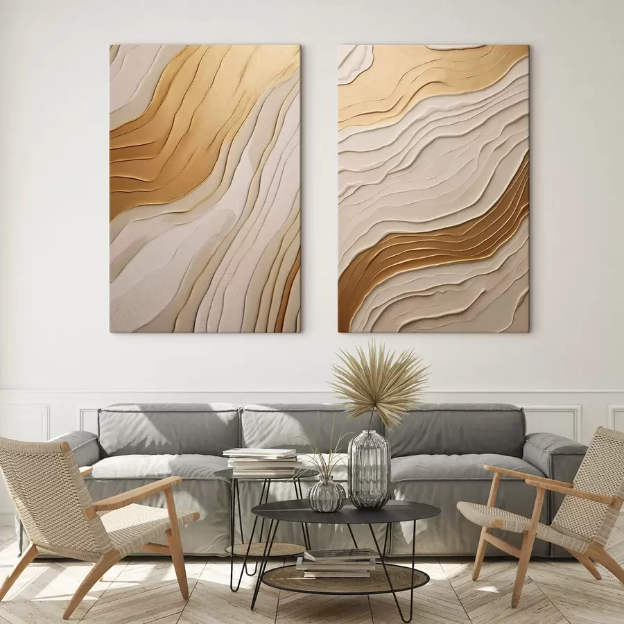 Tableau Vagues abstraites m30181