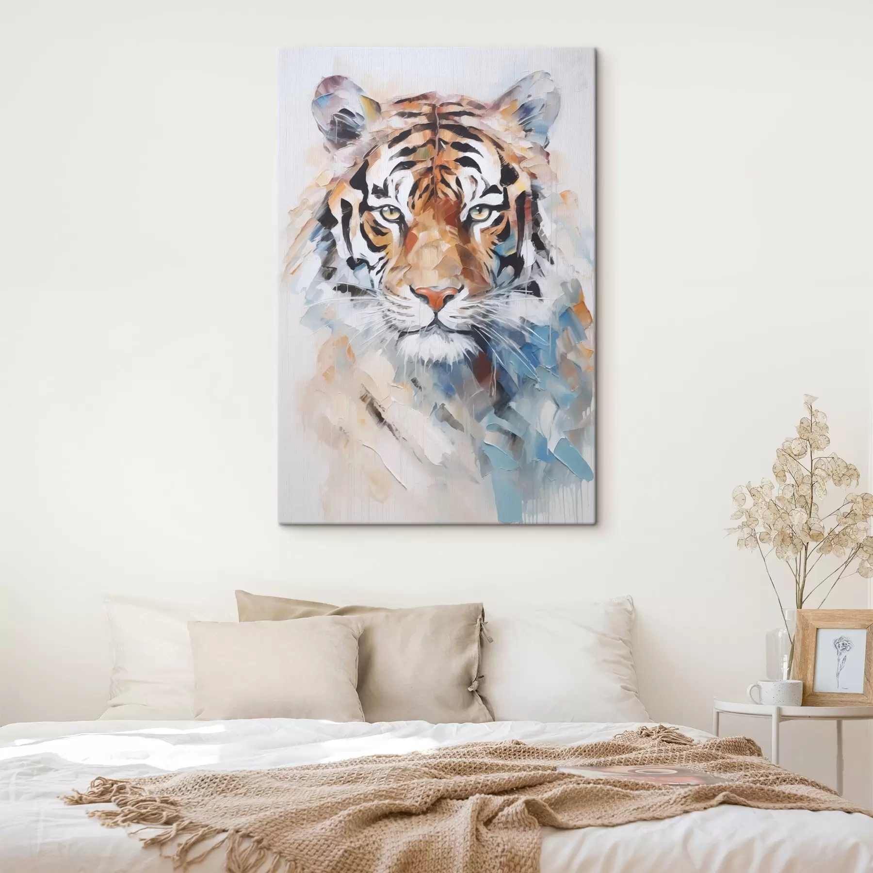 Tableau Peinture imitation tigre s48318