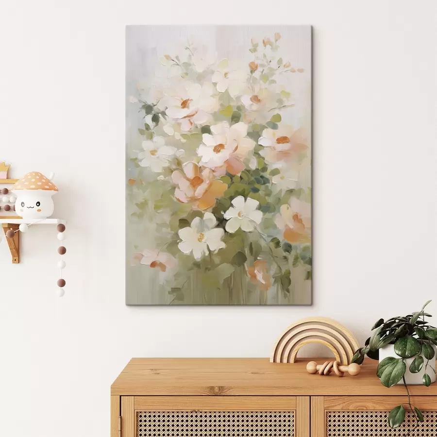 Tableau Peinture imitation fleurs s48322