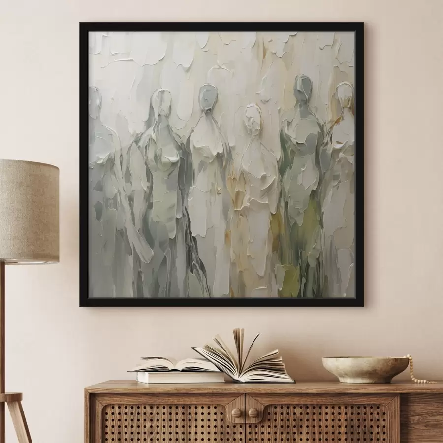 Papier peint Silhouettes abstraites imitant la peinture f48275