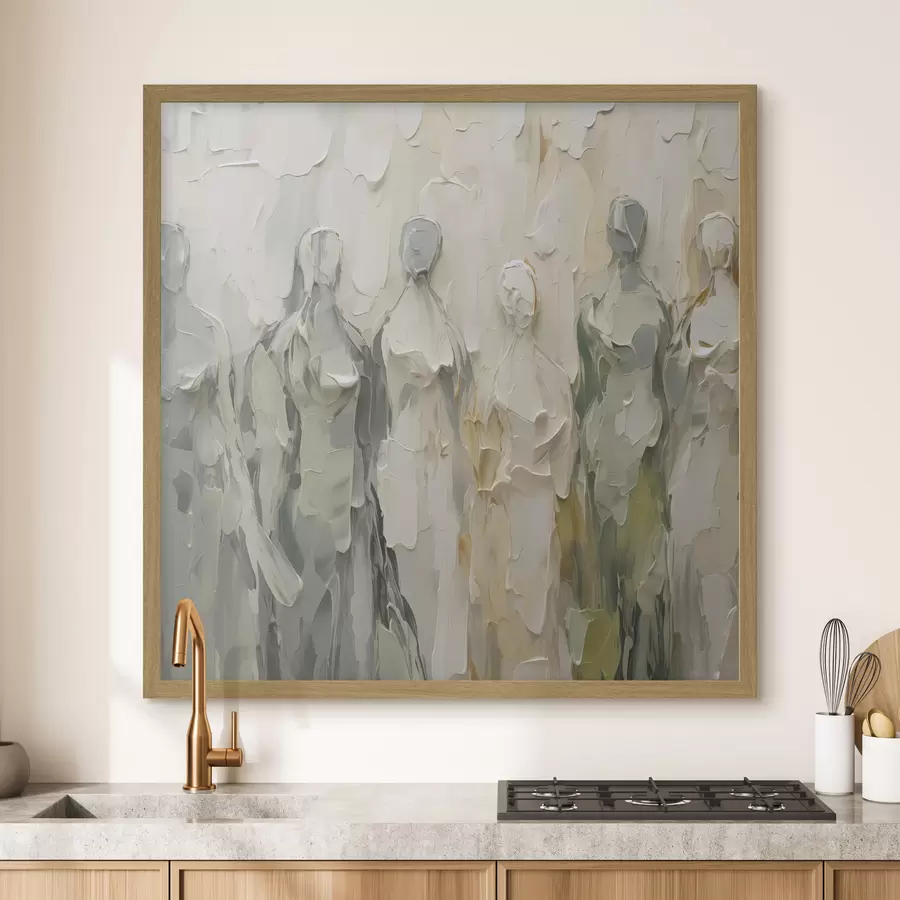 Papier peint Silhouettes abstraites imitant la peinture f48275