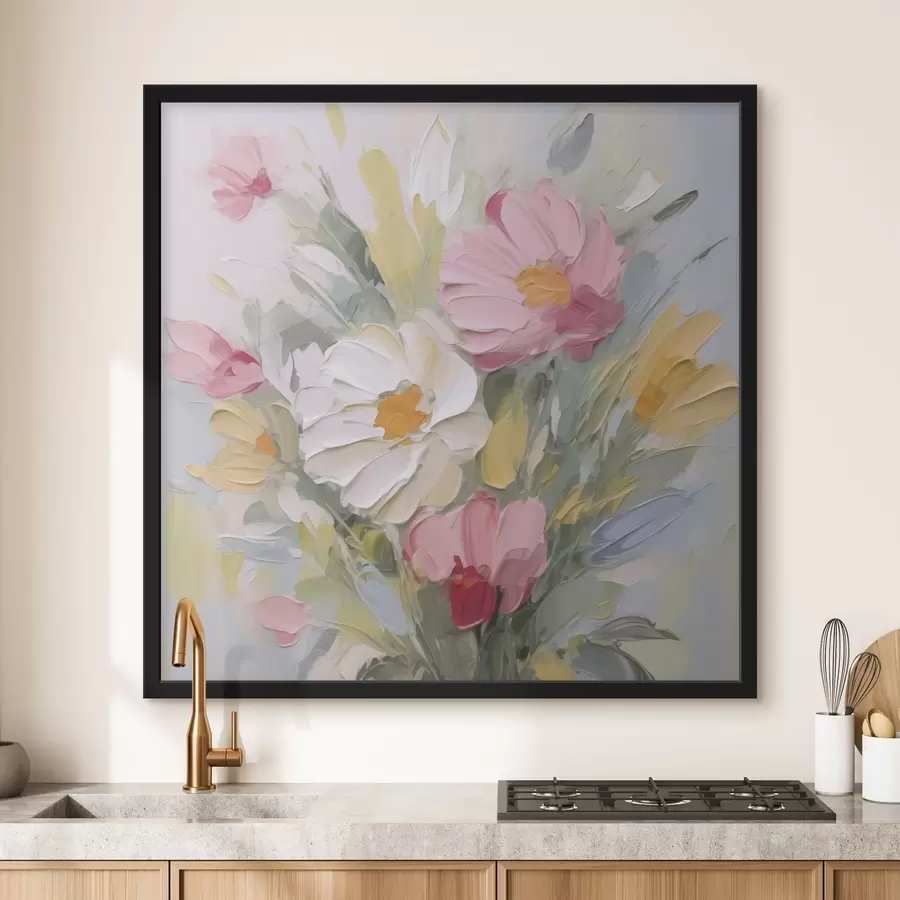 Papier peint Bouquet de fleurs imitation peinture f48317