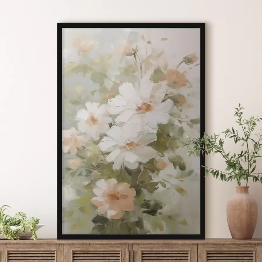 Papier peint Fleurs délicates imitation peinture f48323