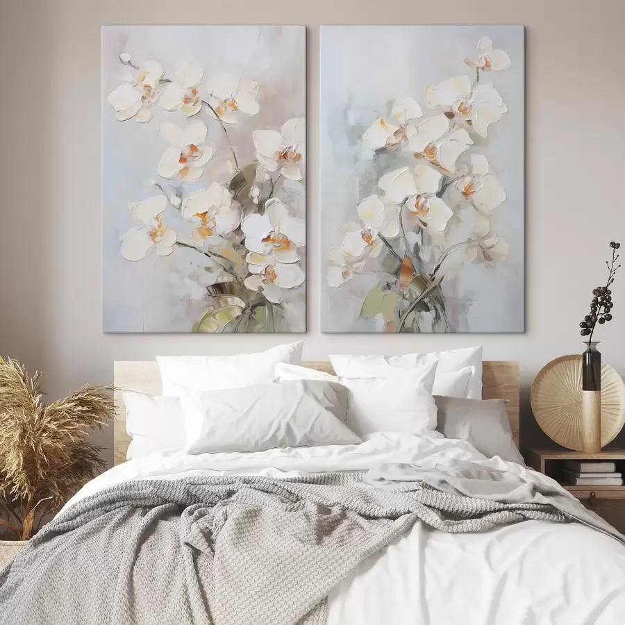 Papier peint Peinture imitation orchidées m30187