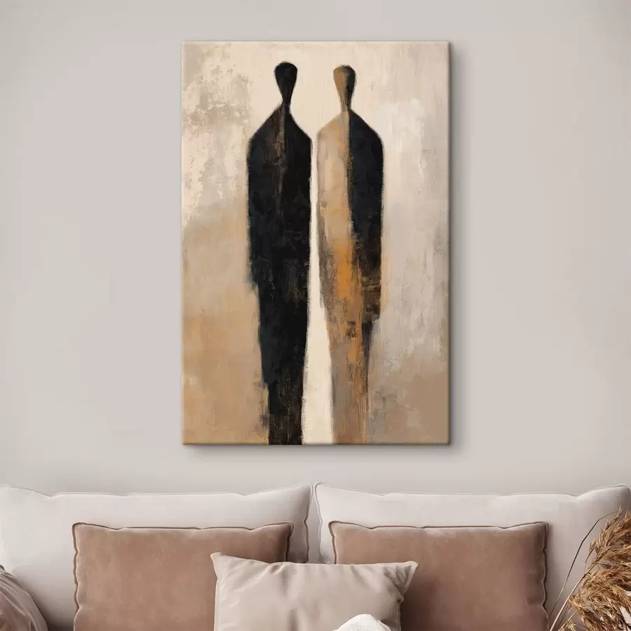 Tableau Silhouettes abstraites s48369