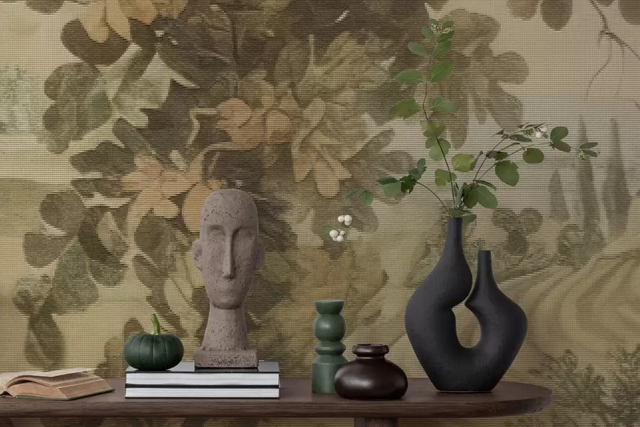 Papier peint Paysage pastoral brodé w05359