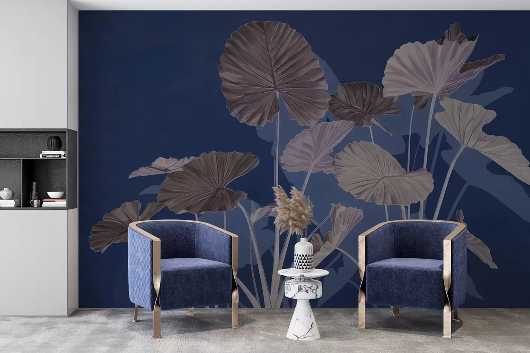 Papier peint Jardin des lotus peints w05364