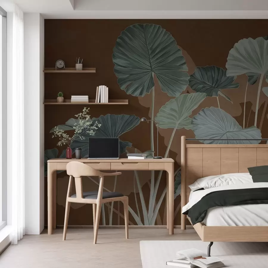 Papier peint Jardin des lotus peints w05364v1