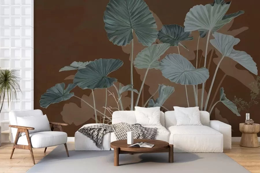 Papier peint Jardin des lotus peints w05364v1