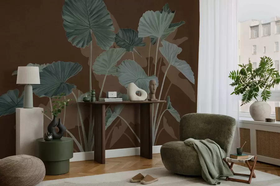 Papier peint Jardin des lotus peints w05364v1