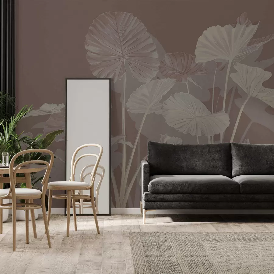 Papier peint Jardin des lotus peints w05364v2