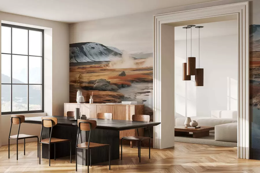 Papier peint Vallée fluviale w05365