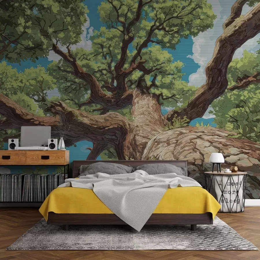 Papier peint Arbre mosaïque majestueux w05368