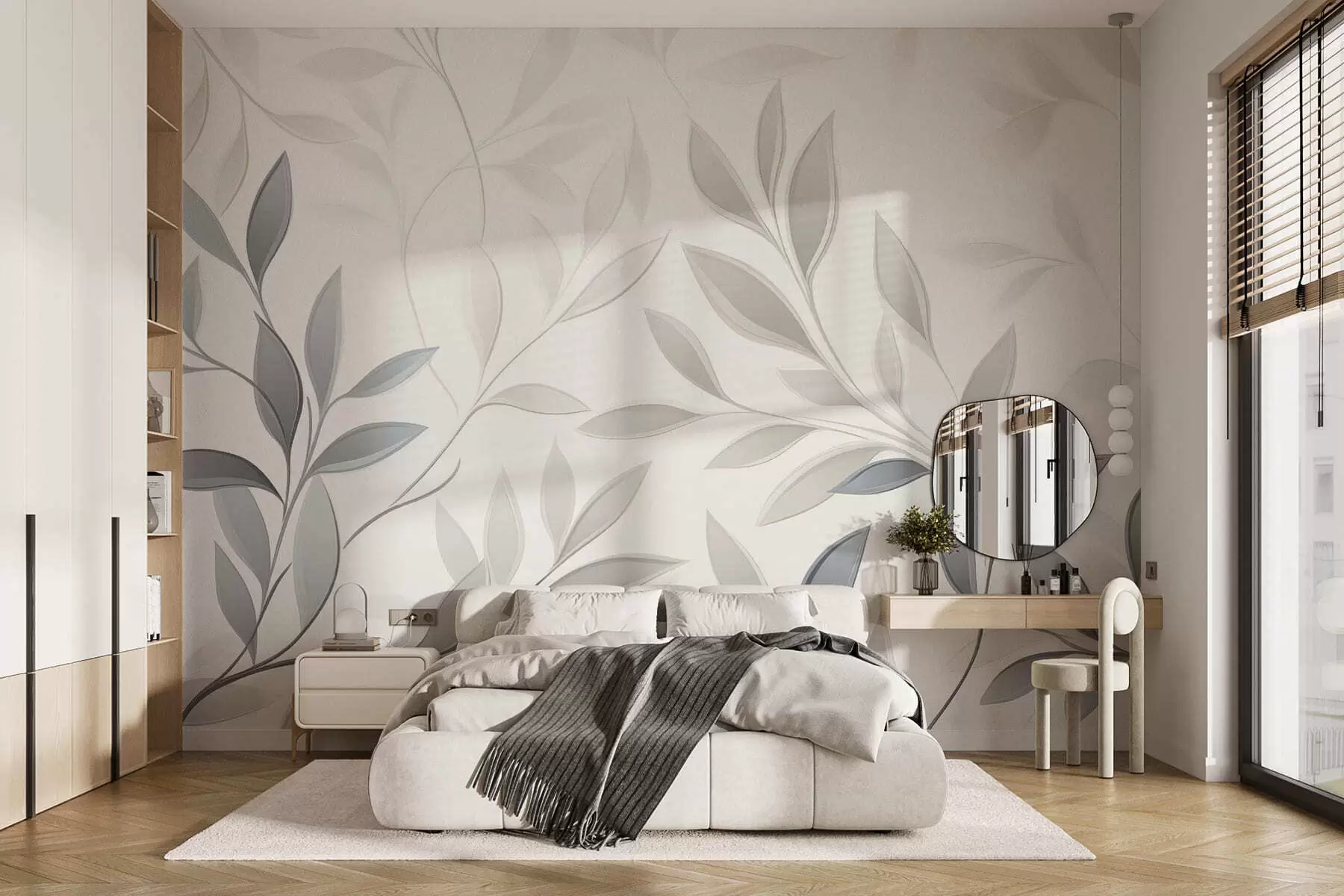 Papier peint Silencieux parmi les feuilles w05279