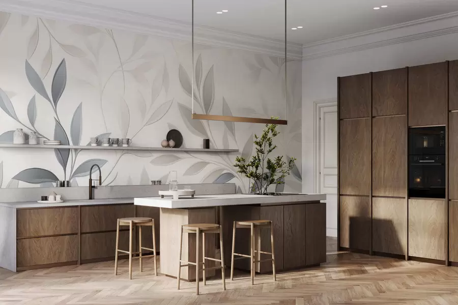 Papier peint Silencieux parmi les feuilles w05279