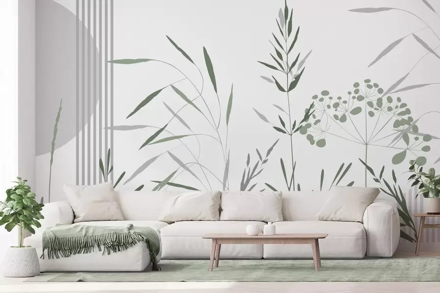 Papier peint Silhouettes abstraites de végétation w05375