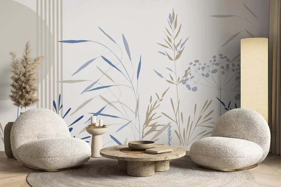 Papier peint Silhouettes abstraites de végétation w05375v2