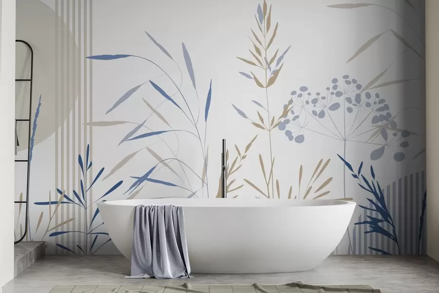 Papier peint Silhouettes abstraites de végétation w05375v2