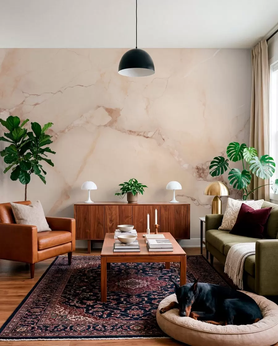 Papier peint Effet marbre w05348