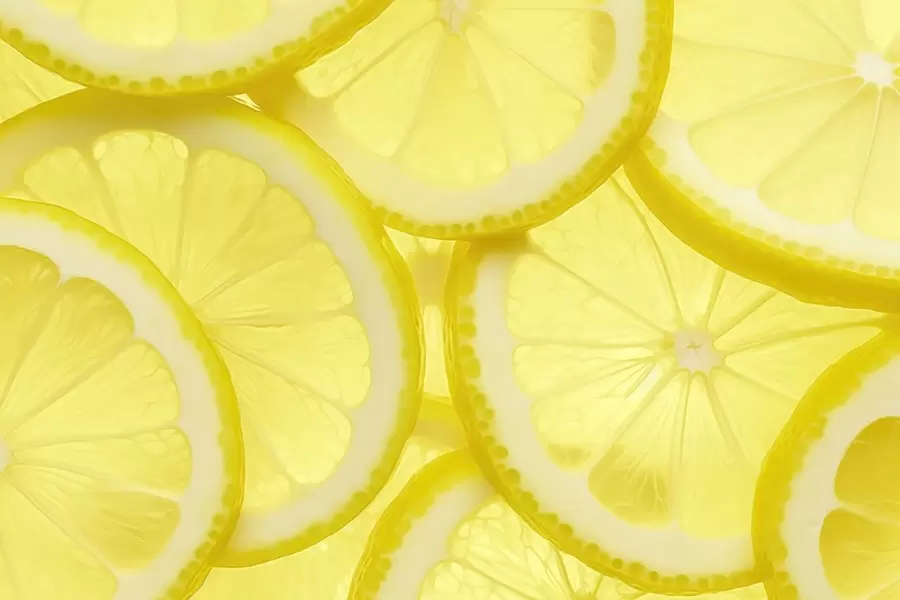 Papier peint Texture de tranche de citron w05351