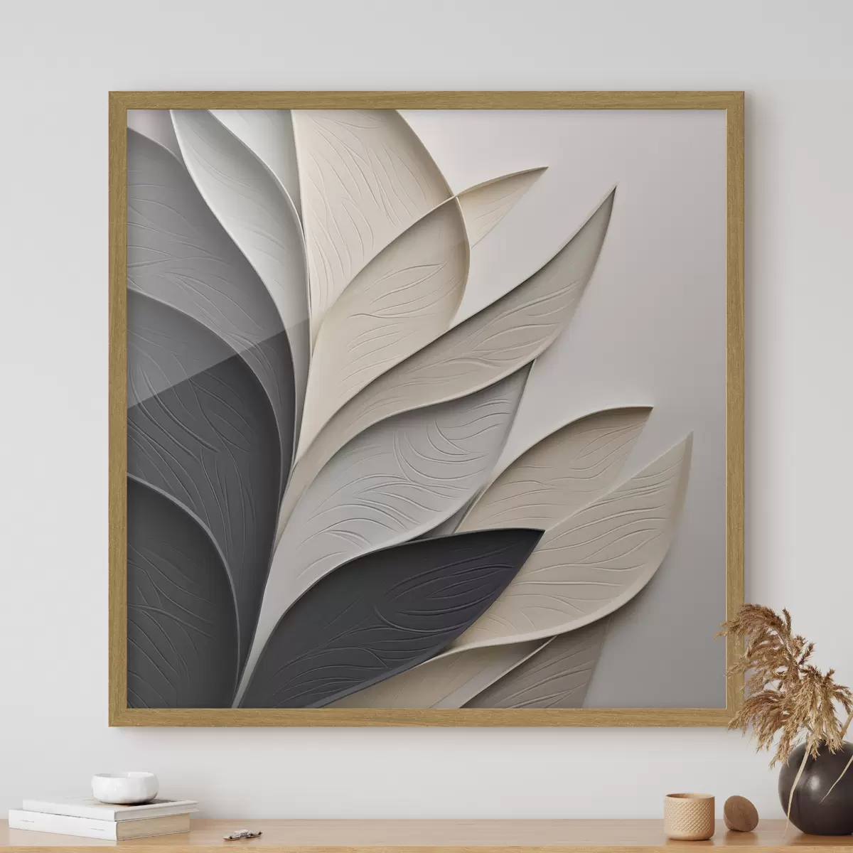 Poster Feuilles en clair-obscur f48382
