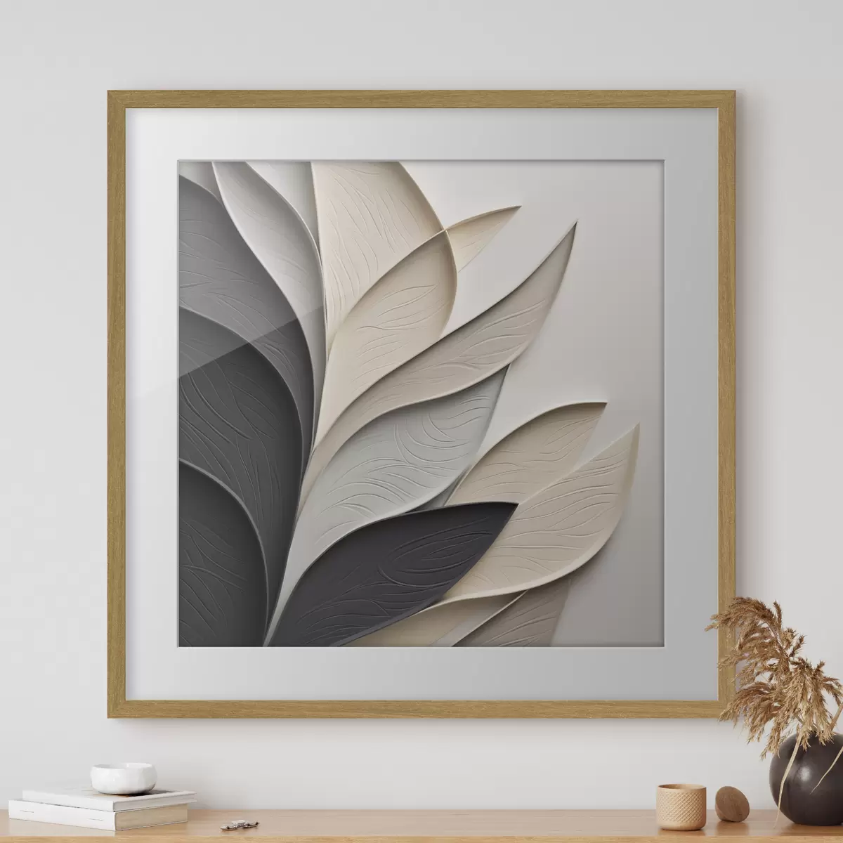 Poster Feuilles en clair-obscur f48382