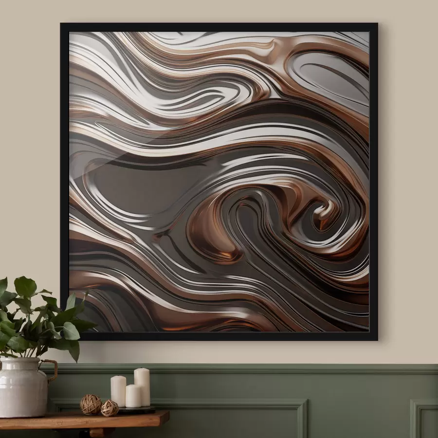 Papier peint Art abstrait aux motifs tourbillonnants f48399