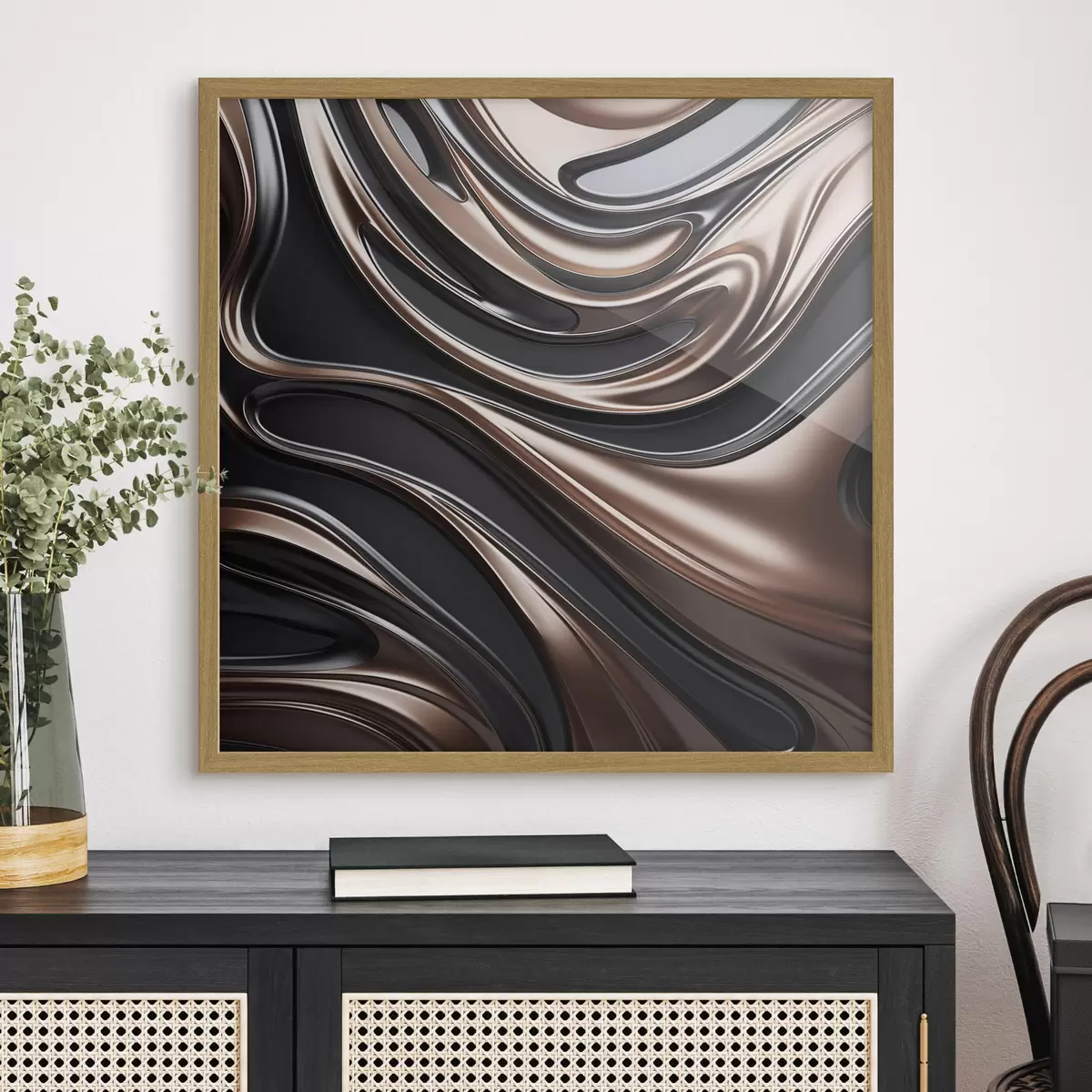 Poster Art abstrait aux motifs tourbillonnants f48400