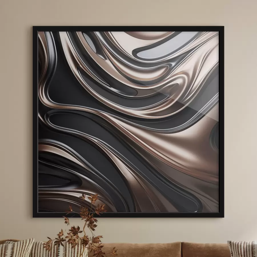 Papier peint Art abstrait aux motifs tourbillonnants f48400