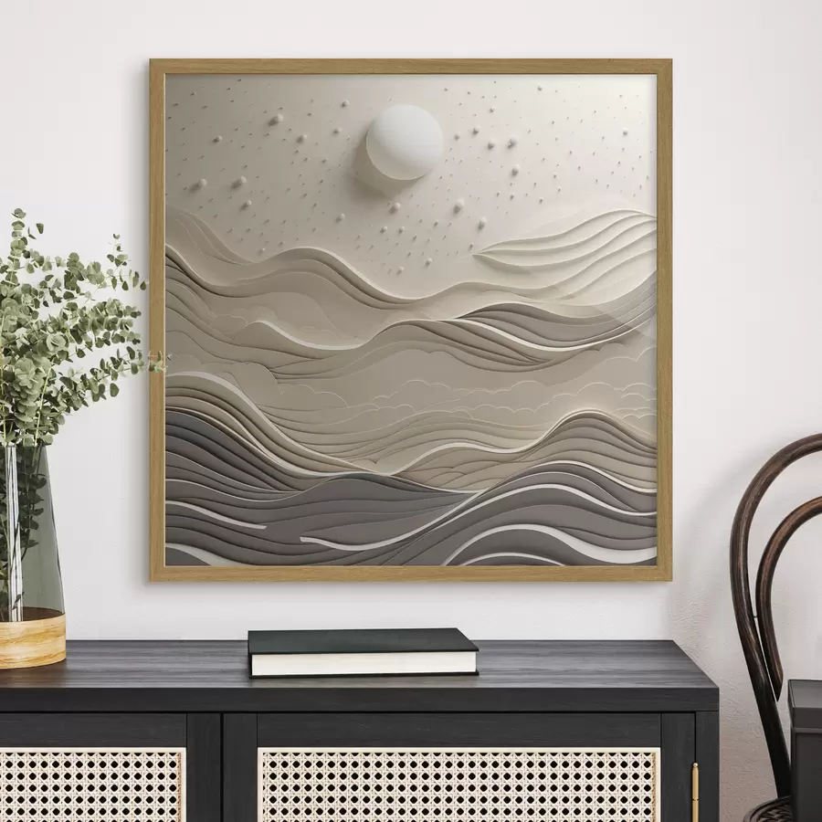 Papier peint Lune sur les dunes f48402