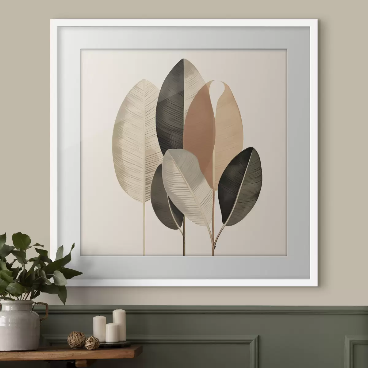 Poster Feuilles et harmonie f48414