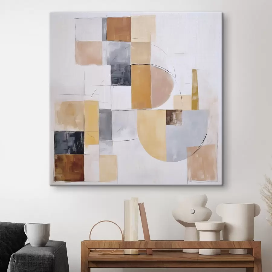 Tableau Imitation abstraite d'une peinture usée s48417