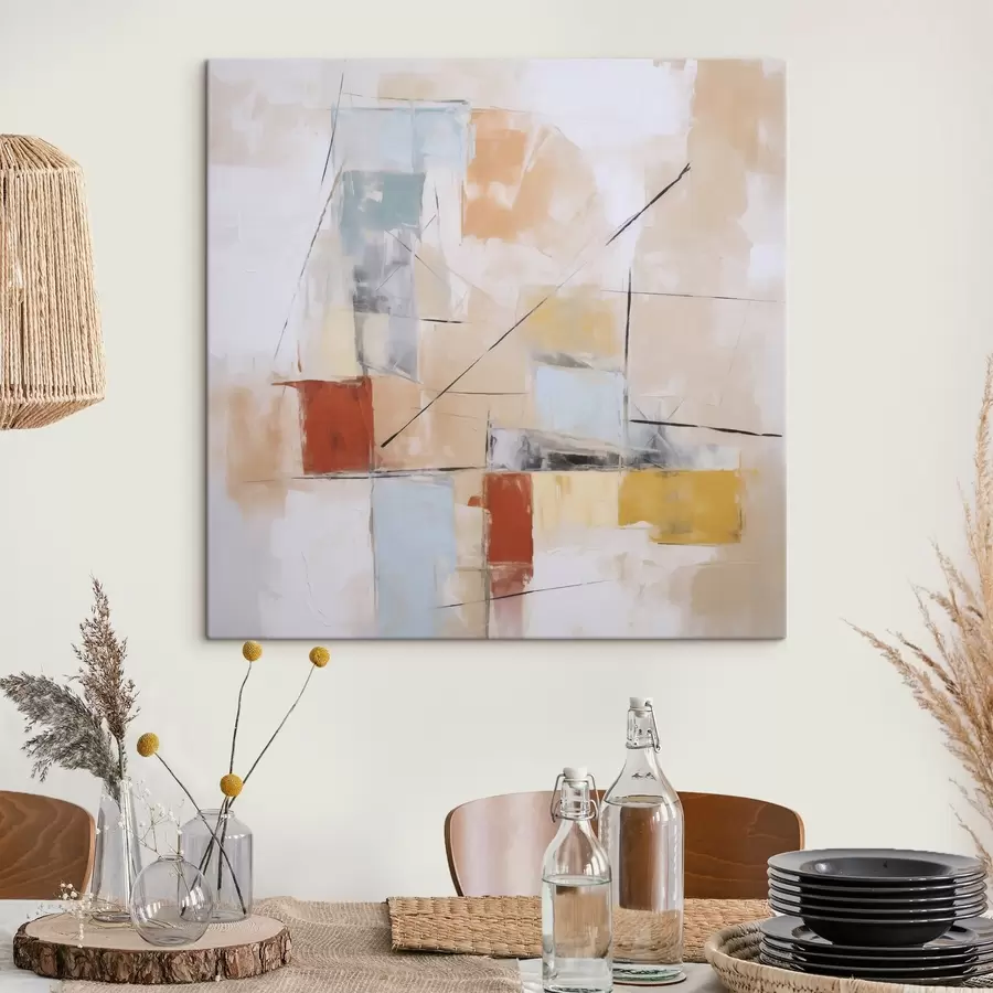 Tableau Imitation abstraite et chaotique d'une peinture usée s48418