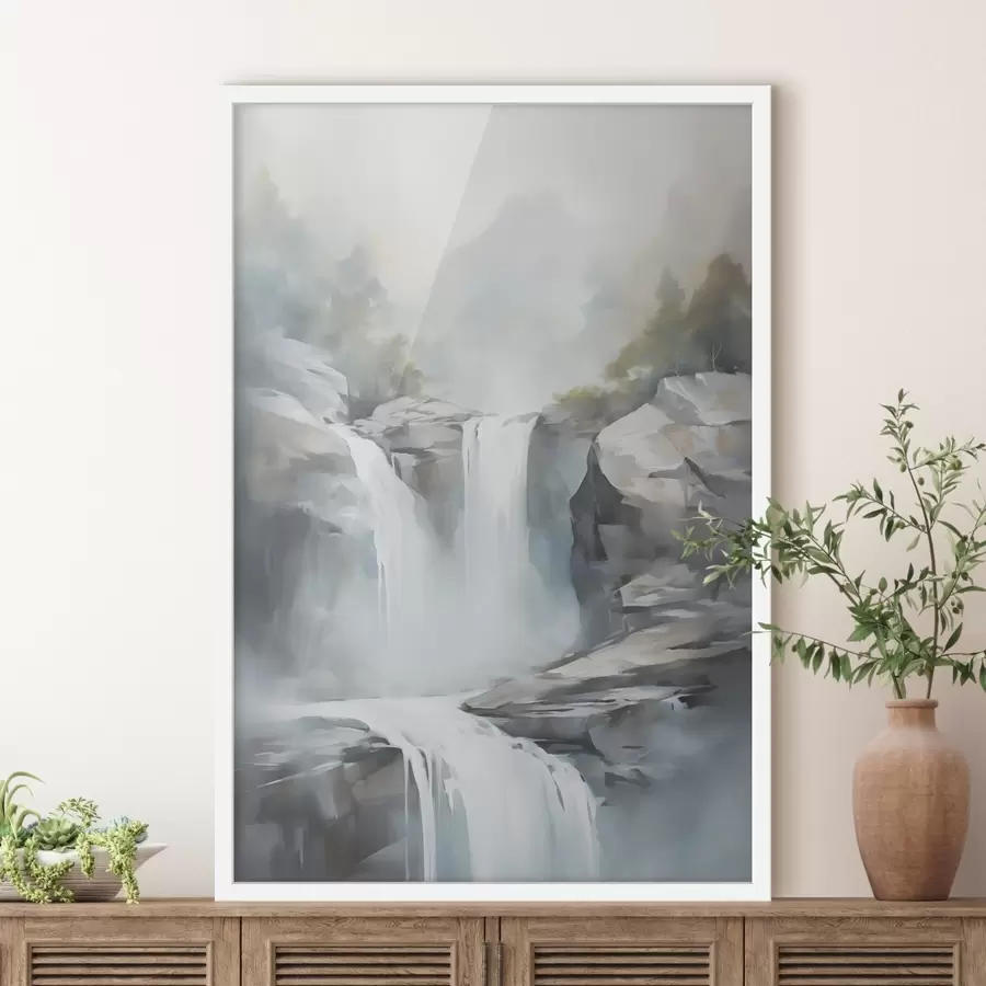Papier peint Imitation d'une cascade dans une peinture f48416